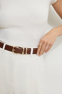 Classic Faux Leather Belt