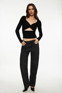 Chandail torsadé avec entaille