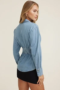 Long Sleeve Shirt With Smocking