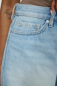 Short en denim décontracté à taille mi-haute Miles