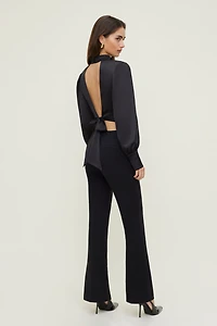 Pantalon ajusté à jambe semi-évasée Frankie