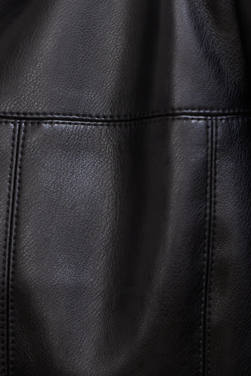 Charlotte Short Faux Leather Jacket