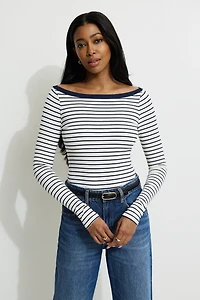Ribbed Long Sleeve T Shirt
