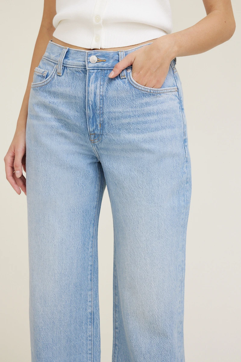 Jean ample Sydney à taille mi-haute