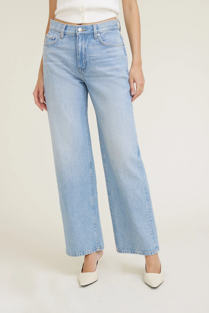 Jean ample Sydney à taille mi-haute