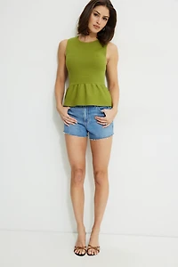 Camisole en tricot à basque Solene