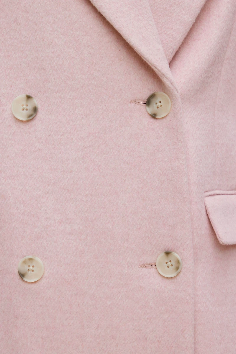 Oversized Double Breasted Wool Coat