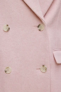 Oversized Double Breasted Wool Coat