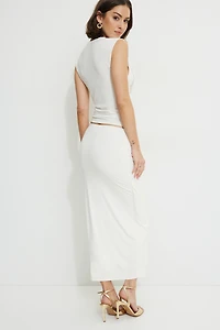 Jupe maxi portefeuille en jersey