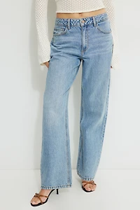 Mika Mid Rise Relaxed Straight Leg Jeans