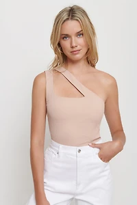 Haut à une épaule et entaille