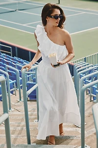 Jupe maxi volumineuse en popeline Lily