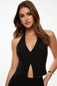 Veste sans manches à col licou