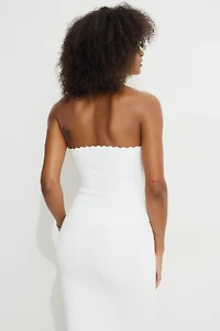 Scalloped Knit Halter Top