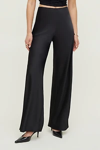 Wide Leg Satin Pants
