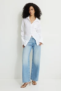 Chemise ample et cintrée en popeline Monroe