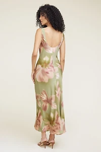 Robe maxi en satin Liora