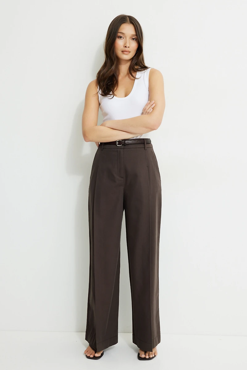 Pleated Wide Leg Pants