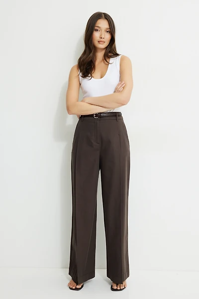 Pleated Wide Leg Pants