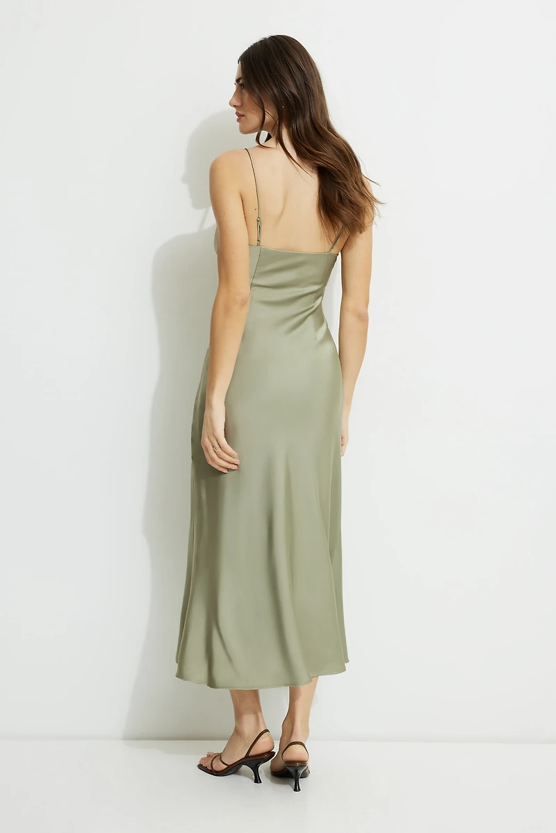 Robe maxi en satin Sage