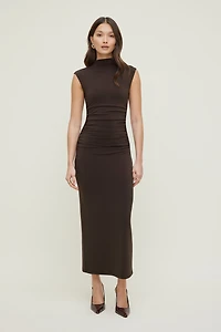 Bria Sculpt Mock Neck Maxi Dress