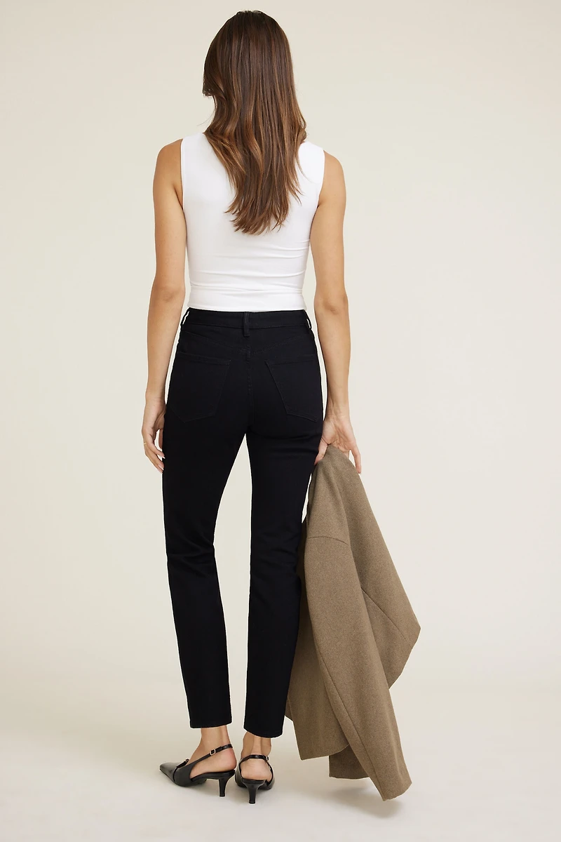 Jean skinny extensible à taille haute Goldie