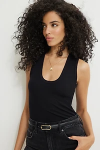 Hallie Ribbed Scoop Tank Top