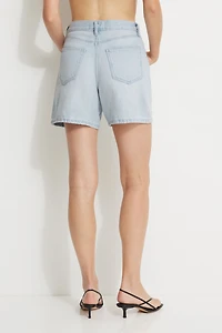 Charlie High Rise A Line Denim Shorts
