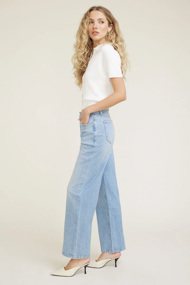 Jean ample Sydney à taille mi-haute