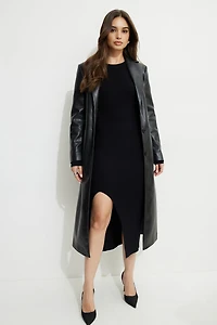 Robe midi en tricot à fente