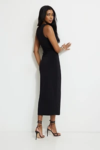 Robe maxi drapée sculptée