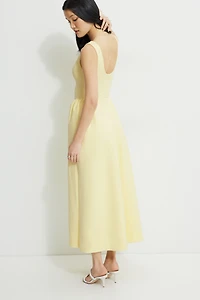 Flared Ponte Maxi Dress