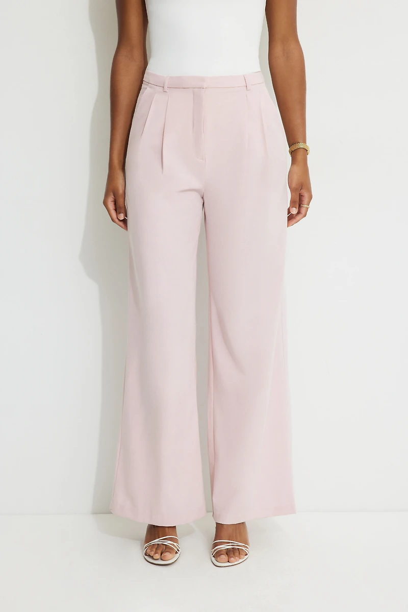 Pantalon plissé à jambe large