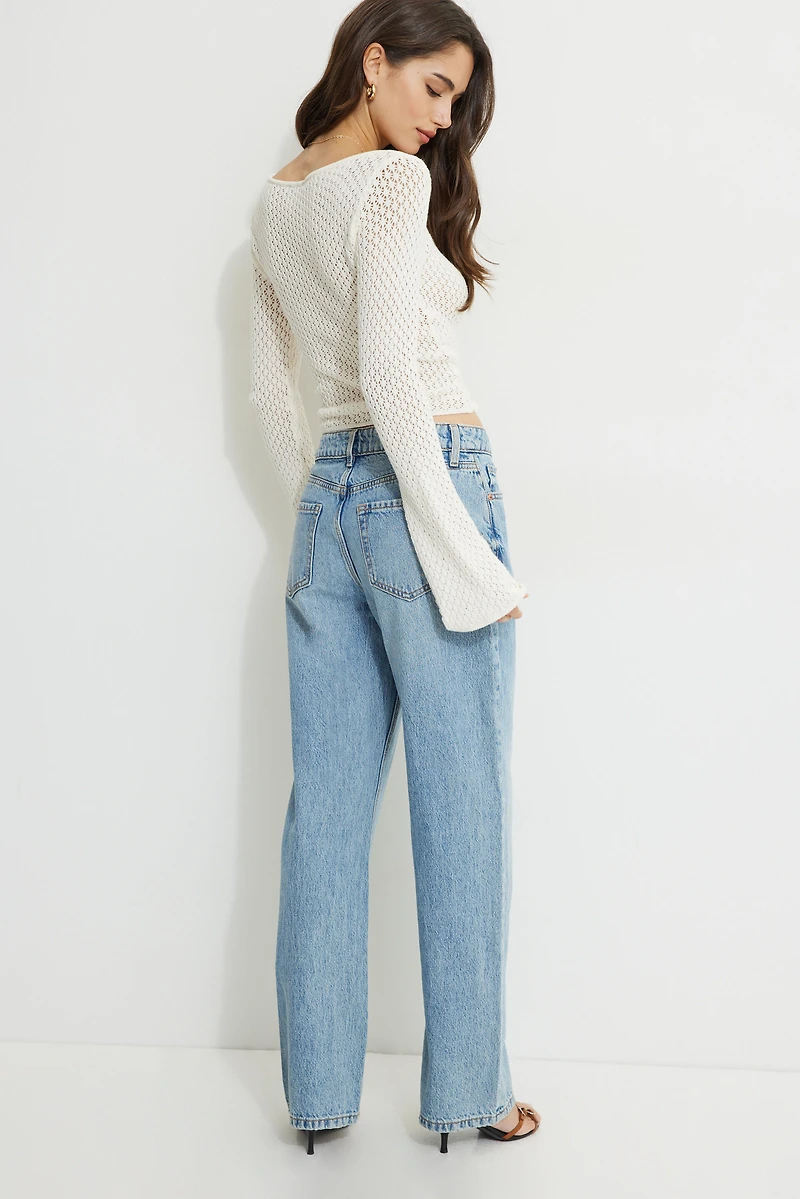 Mika Mid Rise Relaxed Straight Leg Jeans