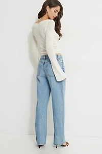 Mika Mid Rise Relaxed Straight Leg Jeans