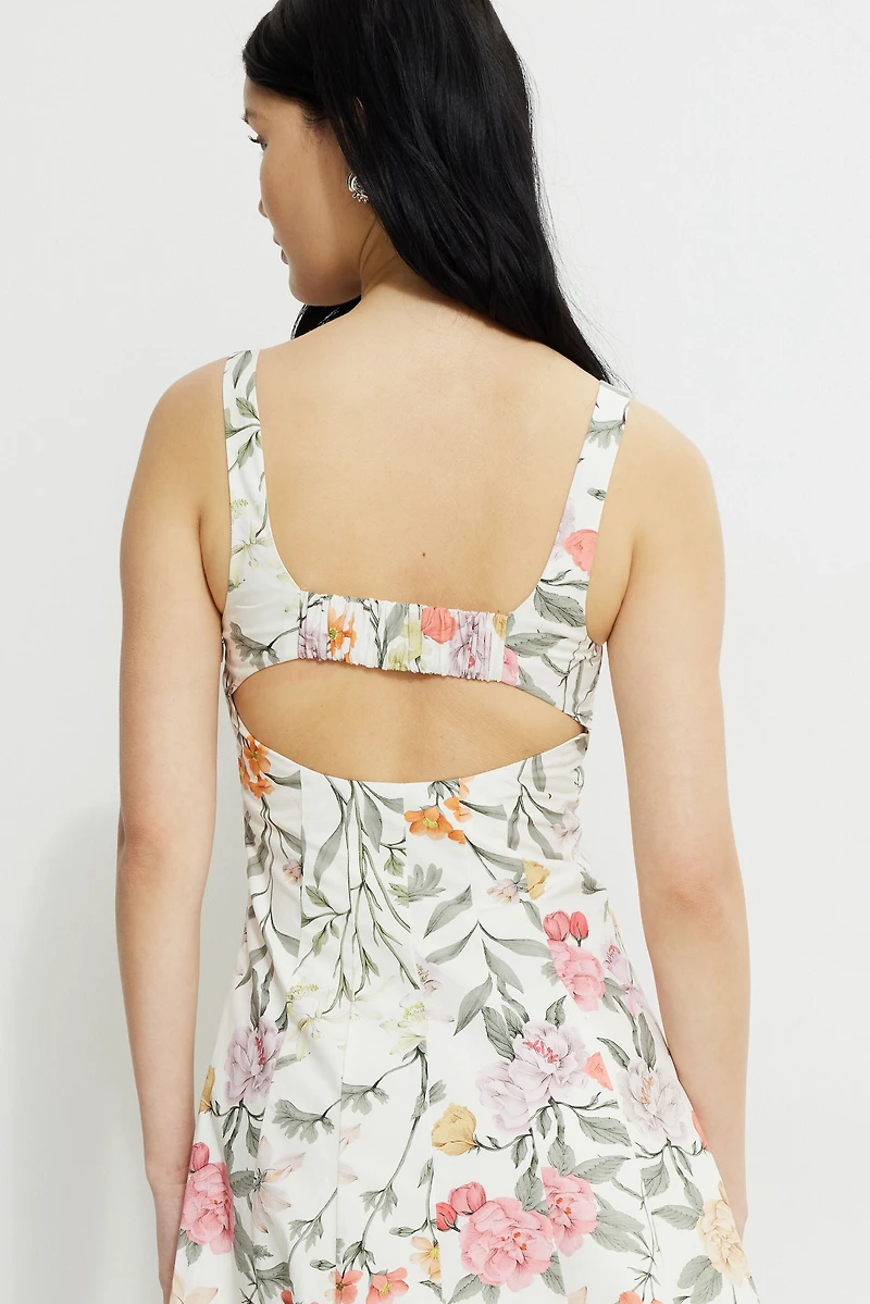 Robe maxi Capri en popeline