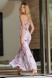 Robe maxi à col échancré style sirène Dahlia