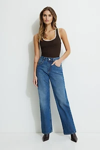 Camisole à coutures contrastantes