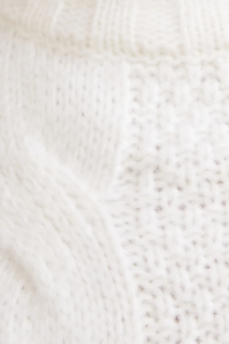 Sasha Cable Knit Funnel Neck Sweater