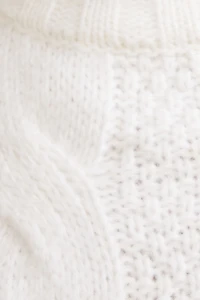 Sasha Cable Knit Funnel Neck Sweater