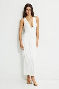 Sculpt Deep Plunge Maxi Dress