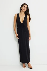 Sculpt Deep Plunge Maxi Dress