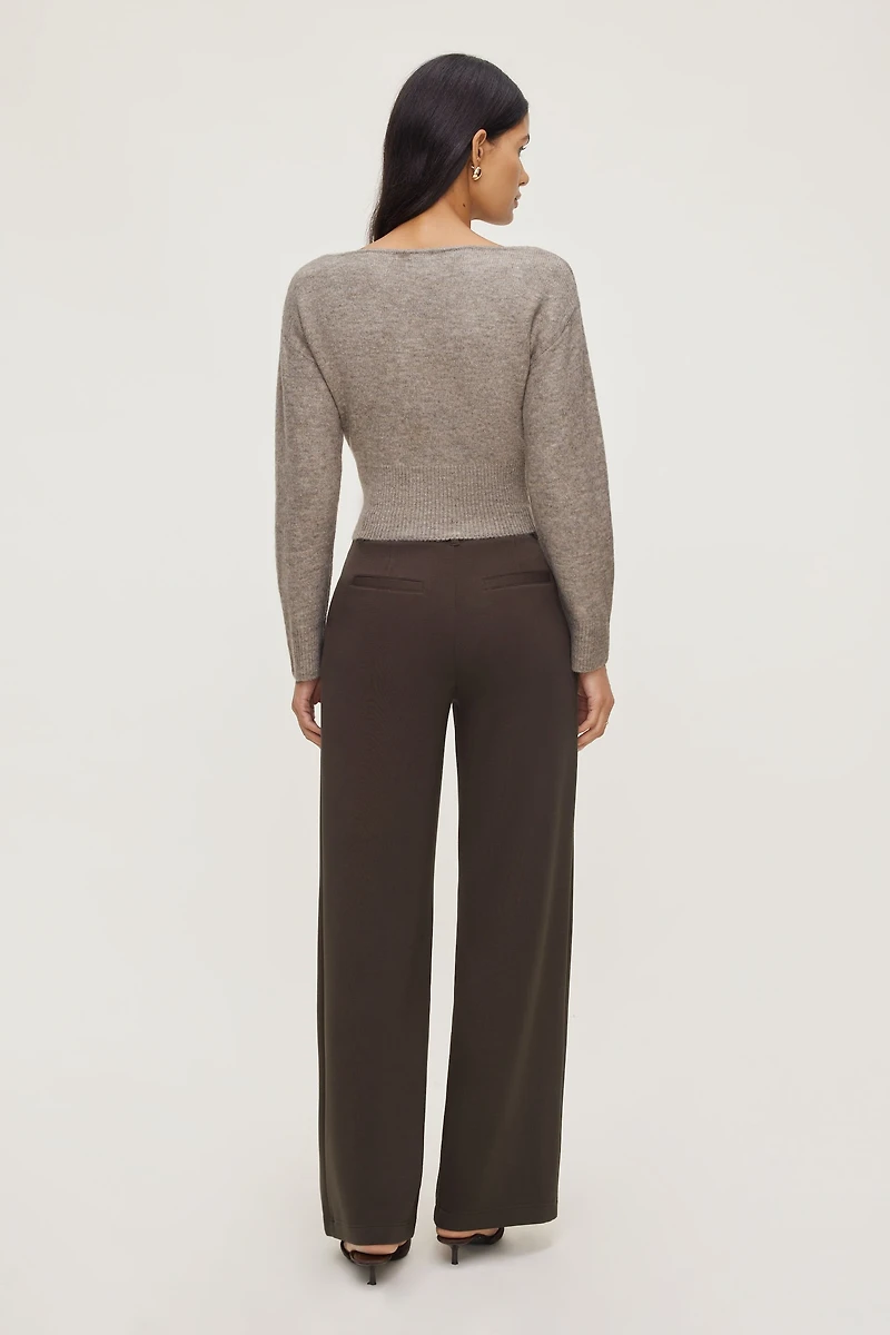 Pantalon à jambe large en scuba Anywear Alex