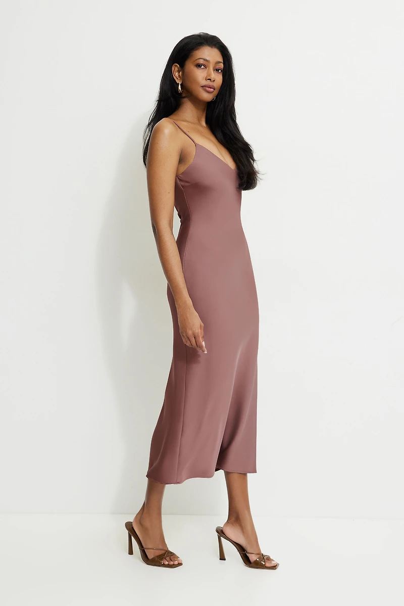 Robe maxi en satin Aimee