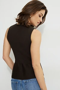 Solene Peplum Knit Tank Top