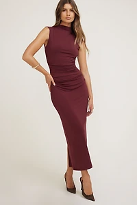 Sculpt Mock Neck Maxi Dress