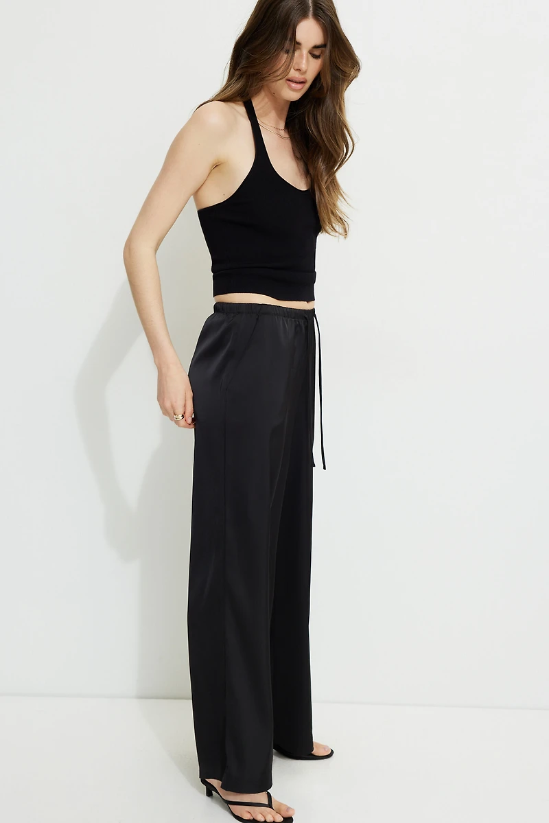 Leo Wide Leg Satin Pants