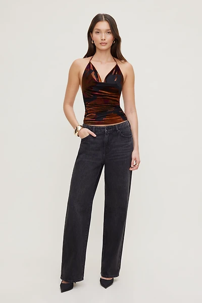 Haut licou à effet usé