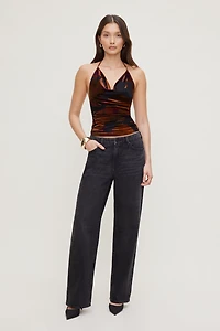 Haut licou à effet usé