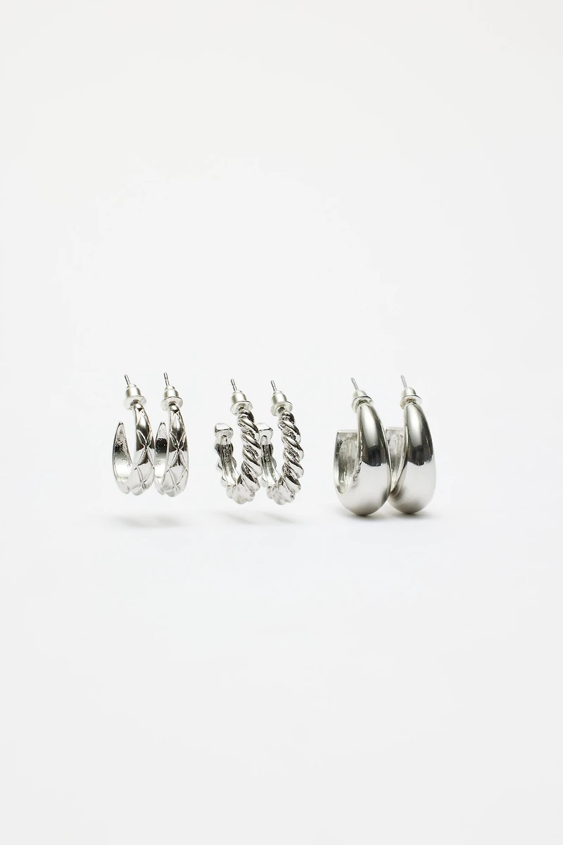 Ensemble de 3 paires d’anneaux d’oreilles